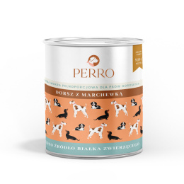 Perro Karma mokra Dorsz z marchewką – monobiałkowa formuła dla psów dorosłych 850gg