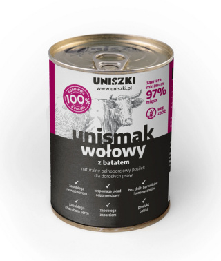 Uniszki - UNIsmak Wołowina z Batatem - Karma Mokra dla Psa - 410g