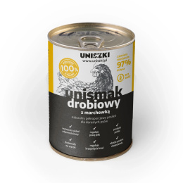 Uniszki - UNIsmak drobiowy z marchewką - karma mokra dla psa 410g