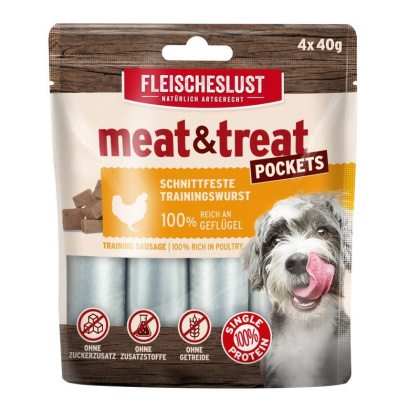 Meatlove - kiełbaska treningowa meat and treat z drobiem - 4x40g