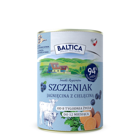 Baltica - Karma mokra Szczeniak Jagnięcina z cielęciną 400g