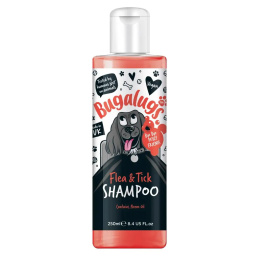 Bugalugs Flea & Tick Shampoo - szampon dla psa przeciw pchłom i kleszczom z olejkiem Neem 250m