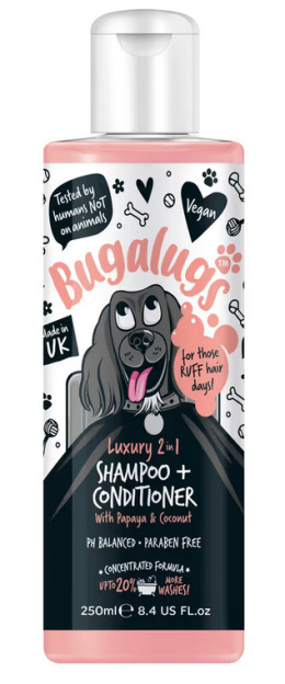 Bugalugs Luxury 2in1 Papaya & Coconut Shampoo - luksusowy szampon z odżywką dla psa 200ml