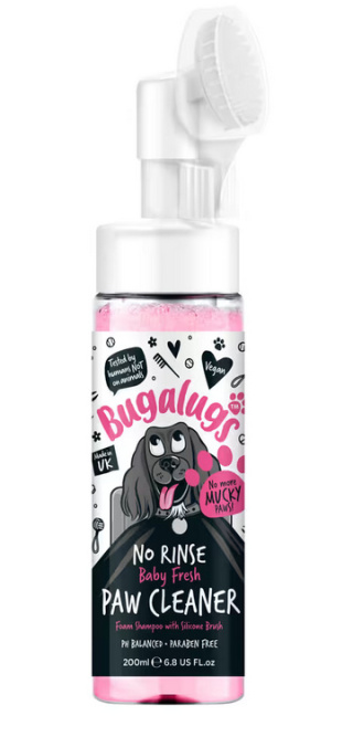 Bugalugs No Rinse Baby Fresh Paw Cleaner – Pianka do Czyszczenia Łap z Zapachem Pudrowym - 200ml