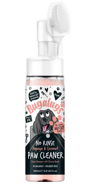 Bugalugs No Rinse Papaya & Coconut Paw Cleaner - pianka do czyszczenia łap psa bez spłukiwania - owocowa - 200ml