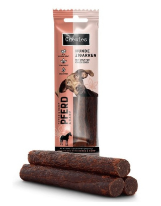 Chewies Hundezigarren Pferd & Hanf - cygaro dla psa konina i konopie 75g