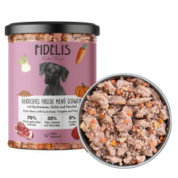 FIDELIS - Gotowana Świeża Wieprzowina Z Kaszą Gryczaną, Dynią i Koprem Włoskim 400g