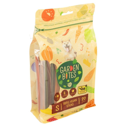 GARDEN BITES VEGAN TRIPLE STICKS „S” 13 cm - 20 szt – wege gryzaki dla psa