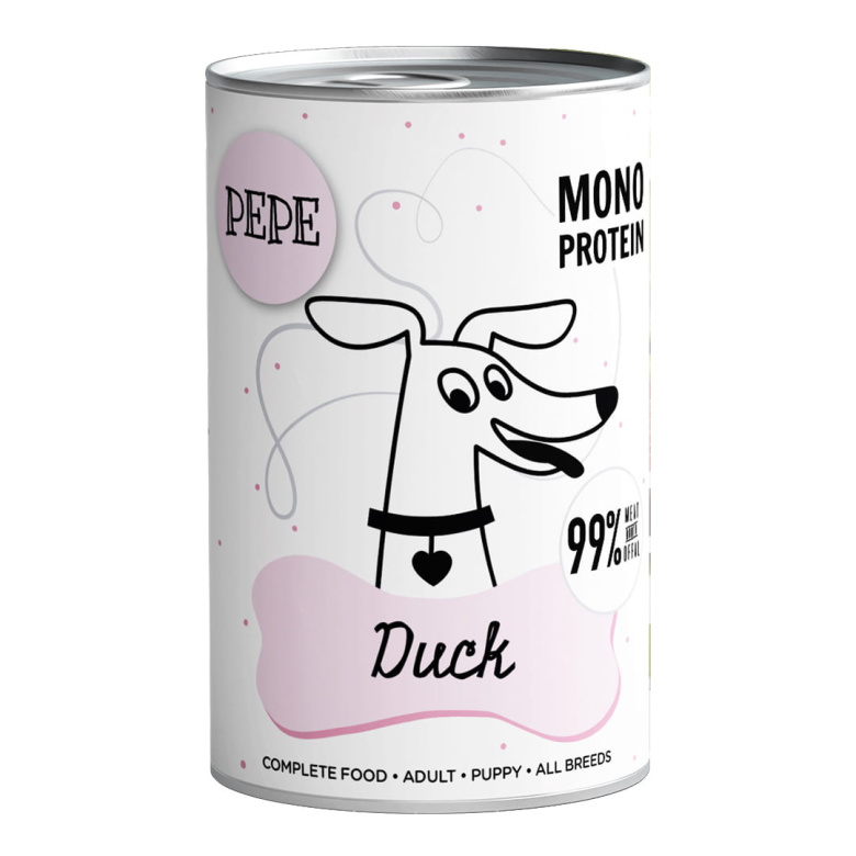 Paka Zwierzaka Karma mokra PEPE Duck kaczka 400g