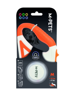 M-PETS - Smycz automatyczna z latarką FLASH - 5m