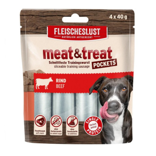 MEATLOVE - kiełbaska treningowa meat and treat z wołowiną 4x40g