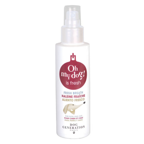 Oh My Dog is Fresh - enzymatyczny spray do higieny jamy ustnej psów i kotów, z chlorheksydyną i miętą - 125ml