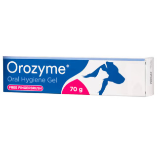 Orozyme Oral Hygiene Gel 70g - żel enzymatyczny do czyszczenia zębów psa lub kota + nakładka czyszcząca