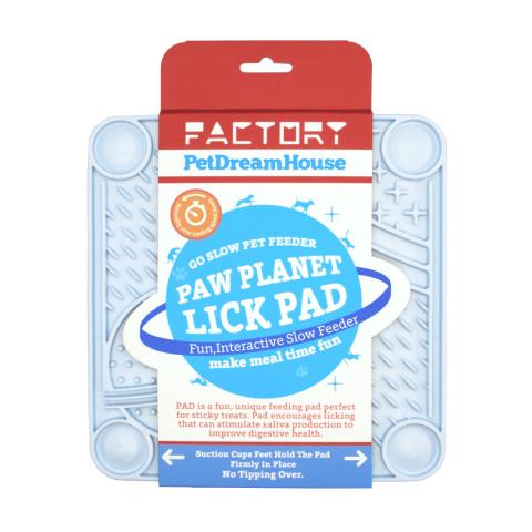 PDH LICK PAD PAW PLANET- lick mata dla psa - planety - błękitna