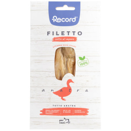 Record Filetto Duck - 100% filet z kaczki dla psa, gotowany na parze - 25g