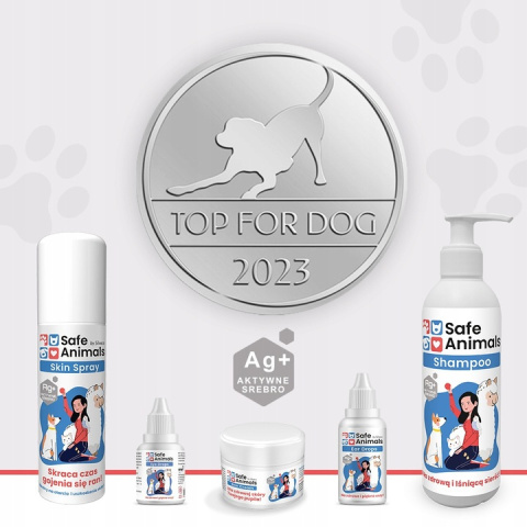 SAFE ANIMALS Skin Protection – Spray ze Srebrem na Rany – 50ml