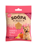 SOOPA Healthy Bites MINI przysmaki wege dla małego psa – Banan i Dynia (50g)