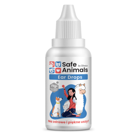 Safe Animlas Ear Drops - krople do uszu dla psa z jonami srebra - 30ml