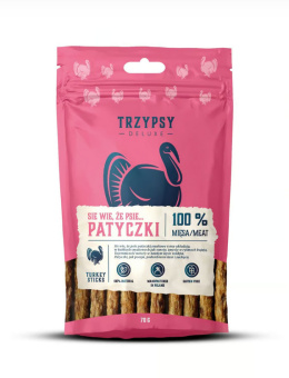 TRZYPSY DELUXE - Psie Patyczki z Indyka - 70g