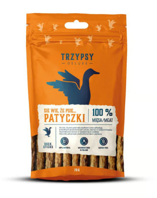 TRZYPSY DELUXE - Psie Patyczki z Kaczki - 70g