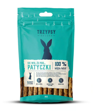 TRZYPSY DELUXE - Psie Patyczki z Królika - 70g