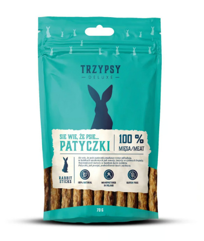 TRZYPSY DELUXE - Psie Patyczki z Królika - 70g