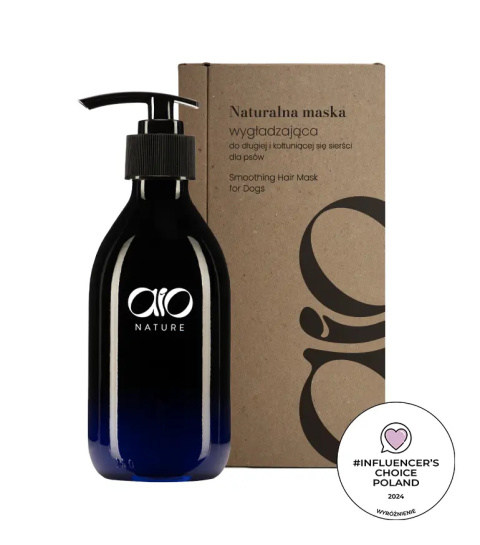 AIO Nature - Naturalna maska wygładzająca do długiej i kołtuniącej się sierści dla psów 150ml