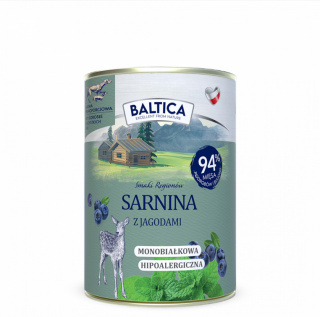 BALTICA - Sarnina z jagodami - karma mokra dla psa - 400g