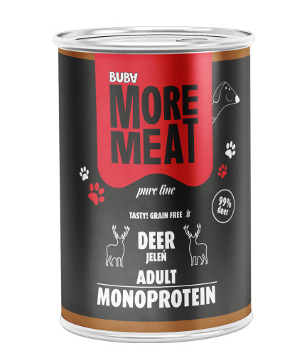 BUBA More Meat mono Pure - karma mokra dla psa - jeleń - 400g