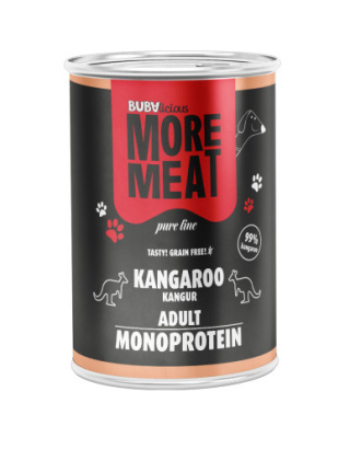 BUBAlicious More Meat mono Pure - karma mokra monobiałkowa dla psa - kangur - 400g