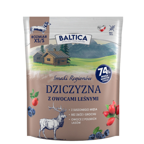 Baltica Smaki Regionów – Dziczyzna z owocami leśnymi XS/S – 1kg