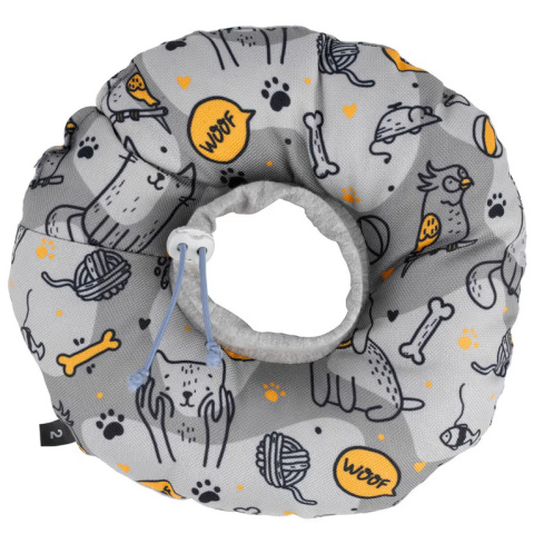 Biglo Pet Recovery Soft Cone Light Gray - Kołnierz Ochronny dla Psa i Kota - Miękki, Jasnoszary - Rozmiar 2