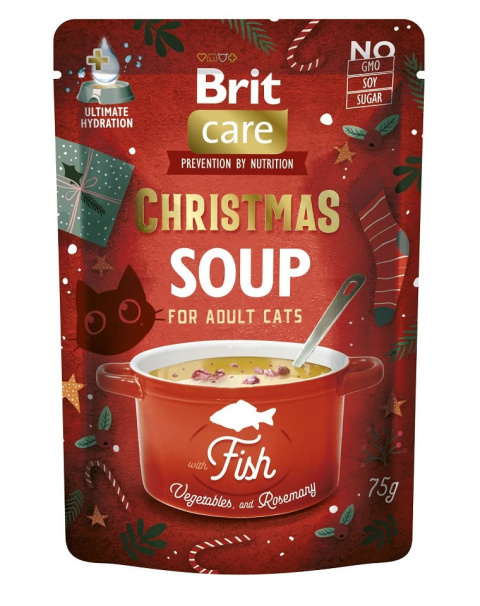 Brit Care Cat Christmas Soup Fish - Świąteczna Zupa dla Kotów z Łososiem 75g