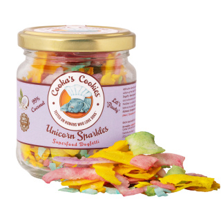 Cooka’s Cookies Unicorn Sparkles – Płatki kokosa z dodatkami Superfood 40g