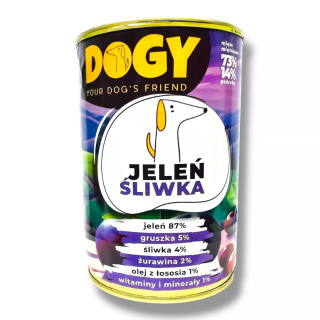 DOGY - Monobiałkowa Karma Mokra dla Psa - Jeleń ze Śliwką 400g