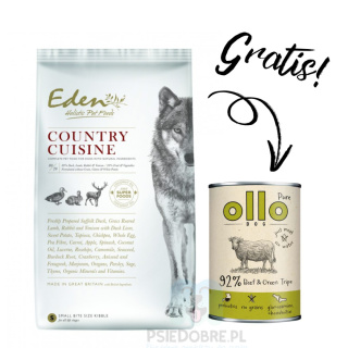 Eden - Country Cuisine 2kg Small – Karma Sucha dla Psów Dorosłych + GRATIS Karma Mokra Ollo