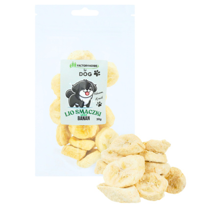 FACTORYHERBS FOR DOG - Liofilizowane smaczki dla psa - BANAN 30g