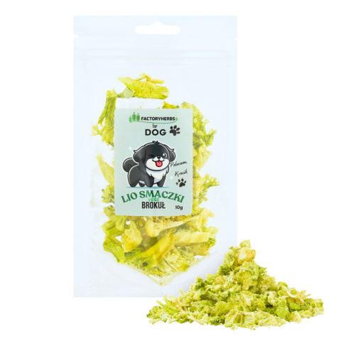 FACTORYHERBS FOR DOG - Liofilizowane smaczki dla psa - BROKUŁ 10g