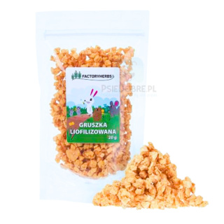 FACTORYHERBS - Gruszka liofilizowana - przysmaki dla psa - 20g