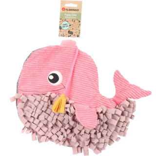 Flamingo Sniffing Carpet Puppy Whale (38cm) - mata węchowa dla szczeniaka i małego psa - szeleszczący wieloryb