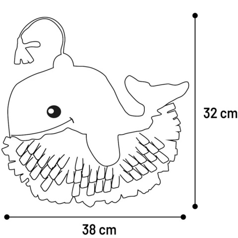 Flamingo Sniffing Carpet Puppy Whale (38cm) - mata węchowa dla szczeniaka i małego psa, szeleszczący wieloryb