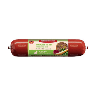 MEAT LOVE - Królik z wołowiną, zielonym groszkiem, gruszką i burakiem - 400g