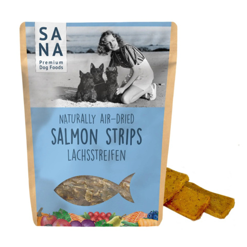 SANADOG – Przysmak rybny dla psa – Paski z łososia – 100g