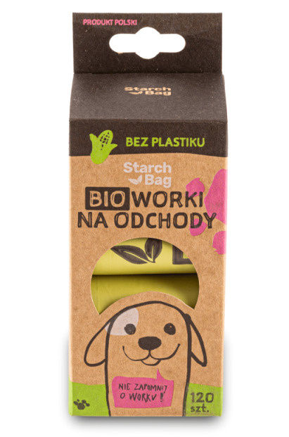 StarchBag – BIOworki na odchody – 120 szt. - zielone