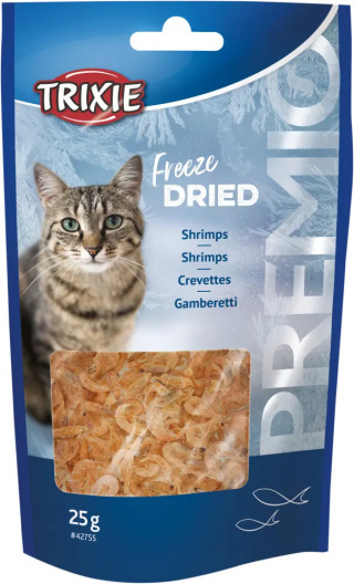 TRIXIE PREMIO Freeze Dried Shrimps liofilizowane krewetki przysmak dla kota i psa25g