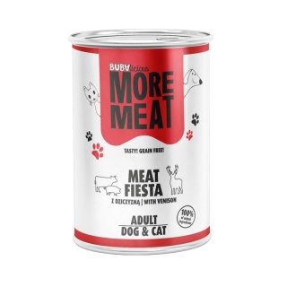 BUBAlicious Meat Fiesta z dziczyzną – karma mokra dla psa i kota 400 g
