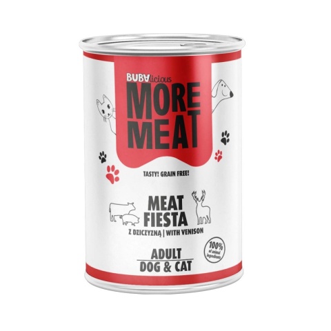 BUBAlicious Meat Fiesta z dziczyzną – karma mokra dla psa i kota 400 g BUBAlicious Meat Fiesta z dziczyzną – karma mokra dla psa i kota 400 g