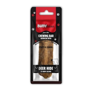 BUBAlicious Pure Line baton do żucia dla psa ze skóry jelenia 12 cm