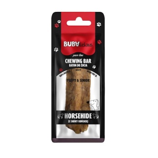 BUBAlicious Pure Line baton do żucia dla psa ze skóry końskiej 12 cm