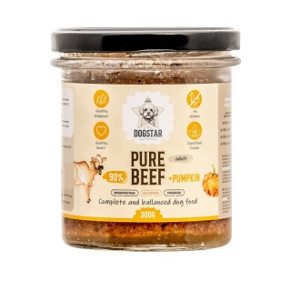 DOGSTAR Pure Beef - karma mokra dla psa wołowina z cukinią - 300g